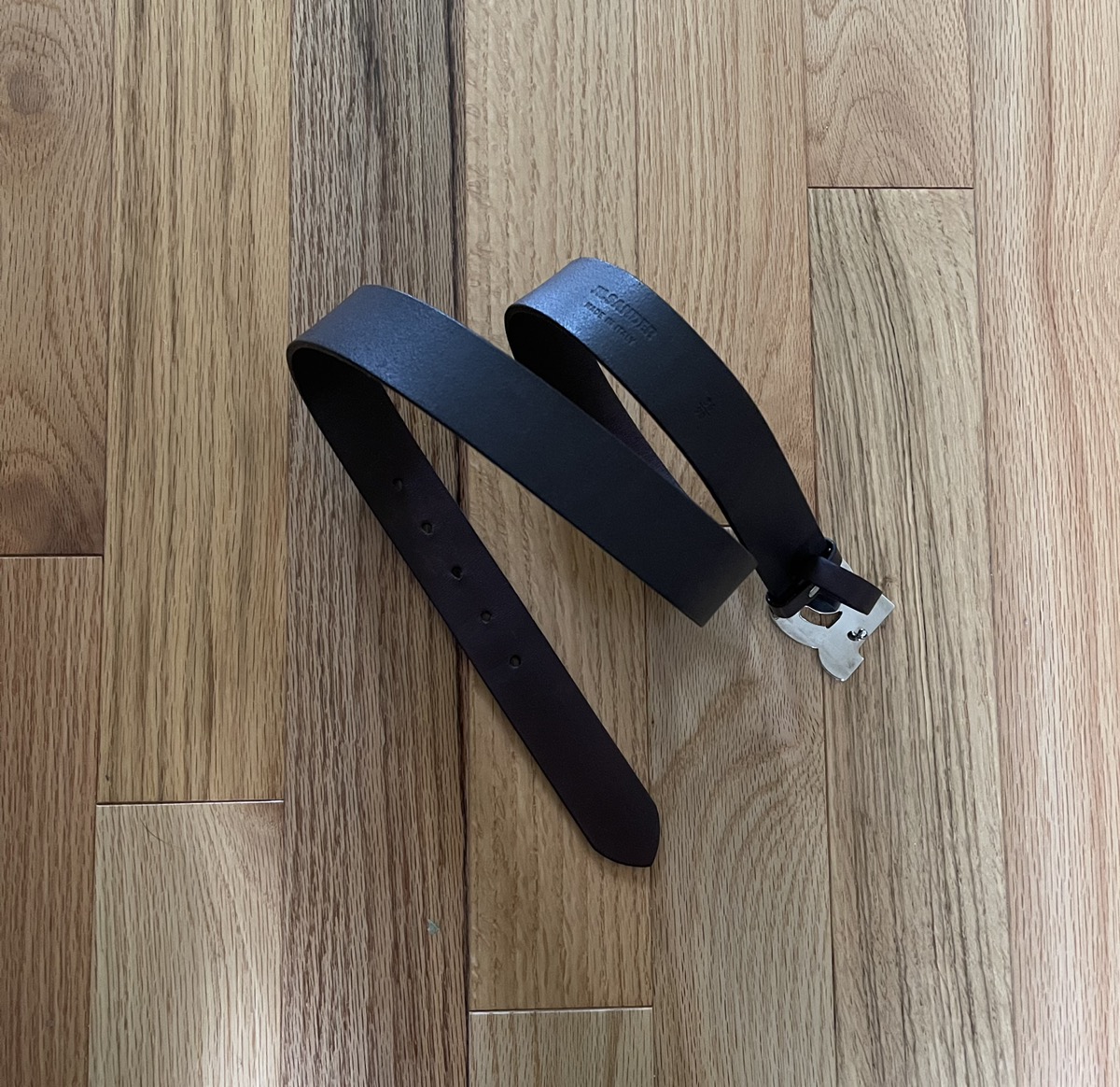 28-34 Jil Sander Brown Calfskin Leather Belt - 3