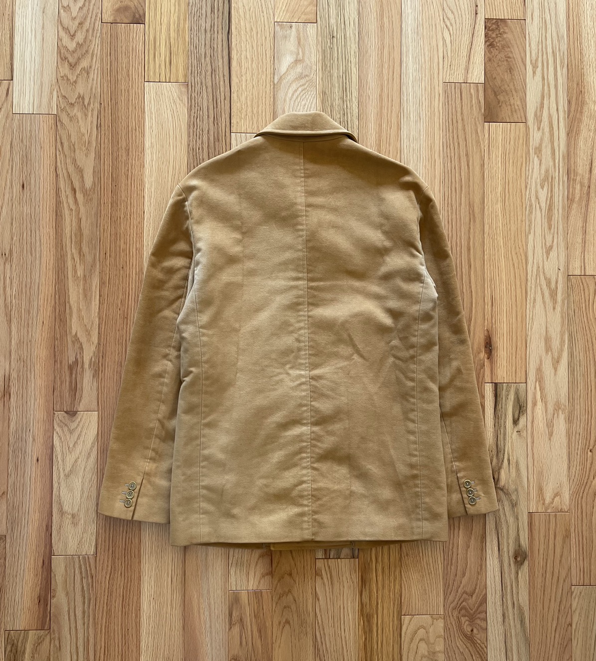 Early 2000s Helmut Lang Suede Double Breasted Peacoat - 5