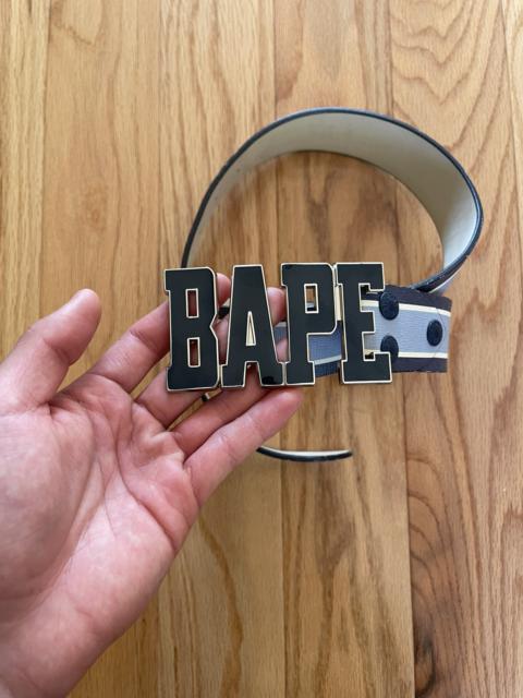 Early 2000s Bape Spell-Out Buckle Leather Belt
