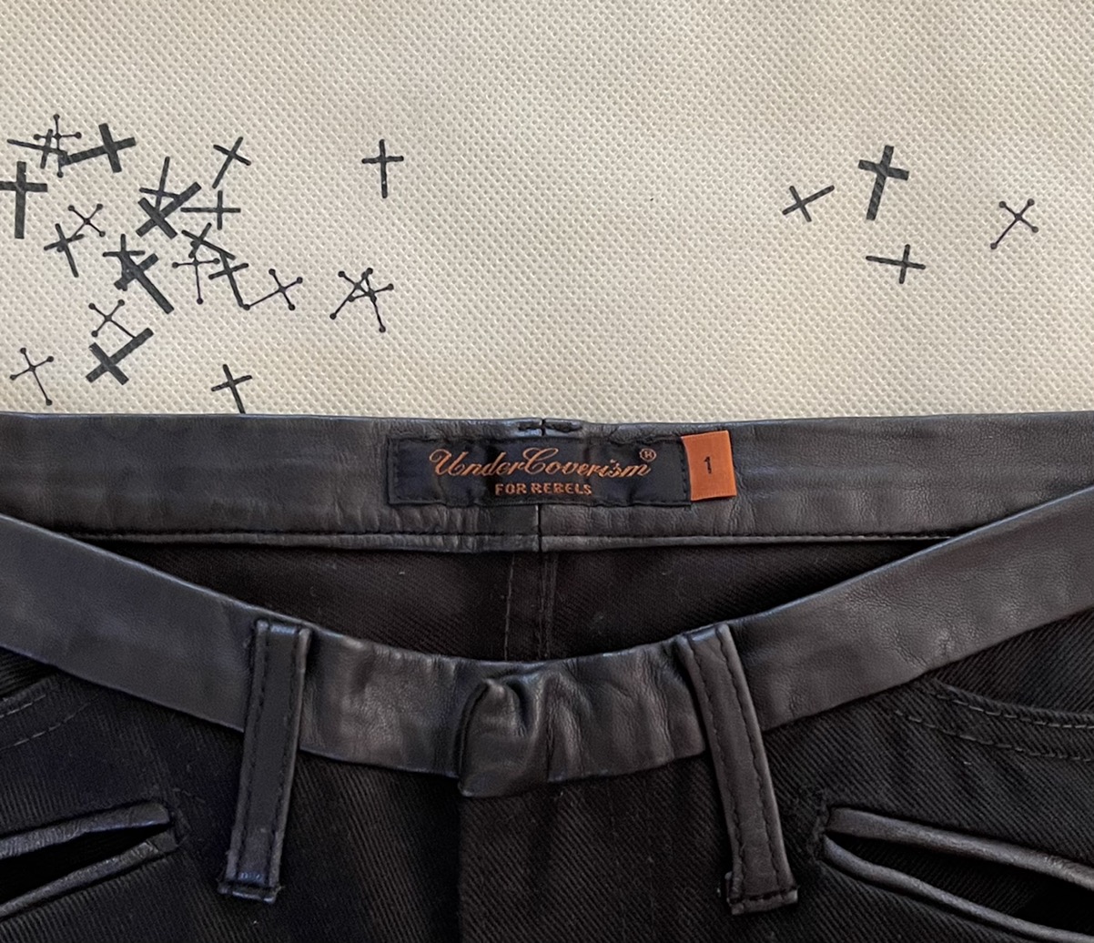 AW2002 Undercover Witches Cell Division Cummerbund Denim