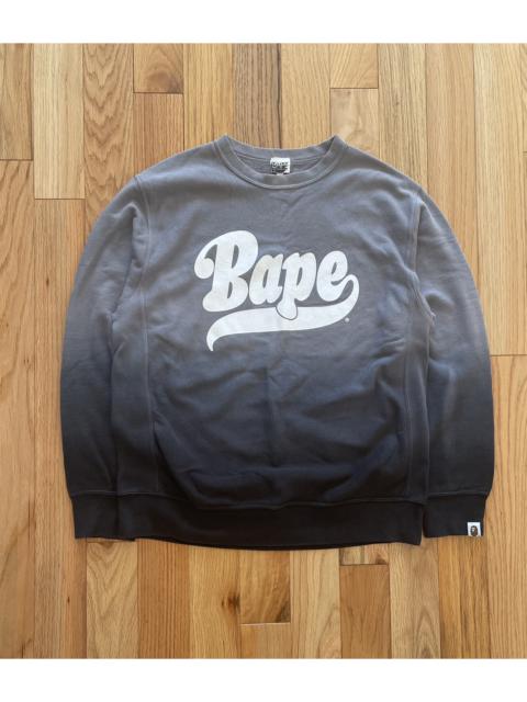 A BATHING APE® 2006 Bape Script Baseball Logo Gradient Sweatshirt