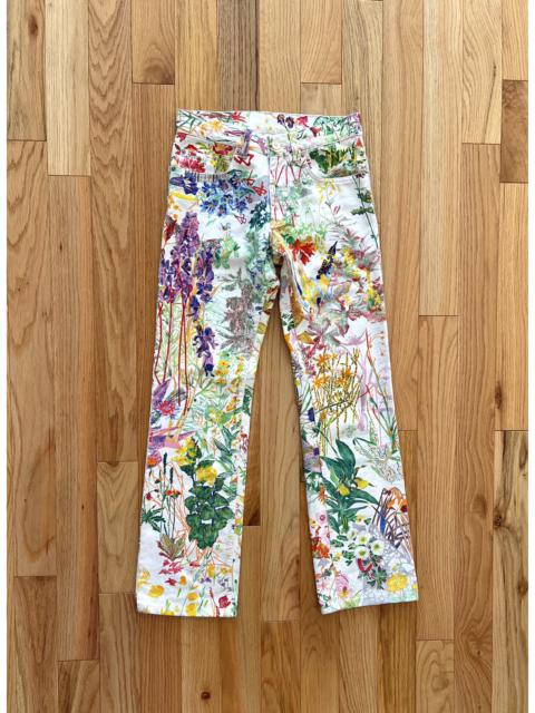 Helmut Lang SS2005 Helmut Lang Floral Print Boot Cut Denim