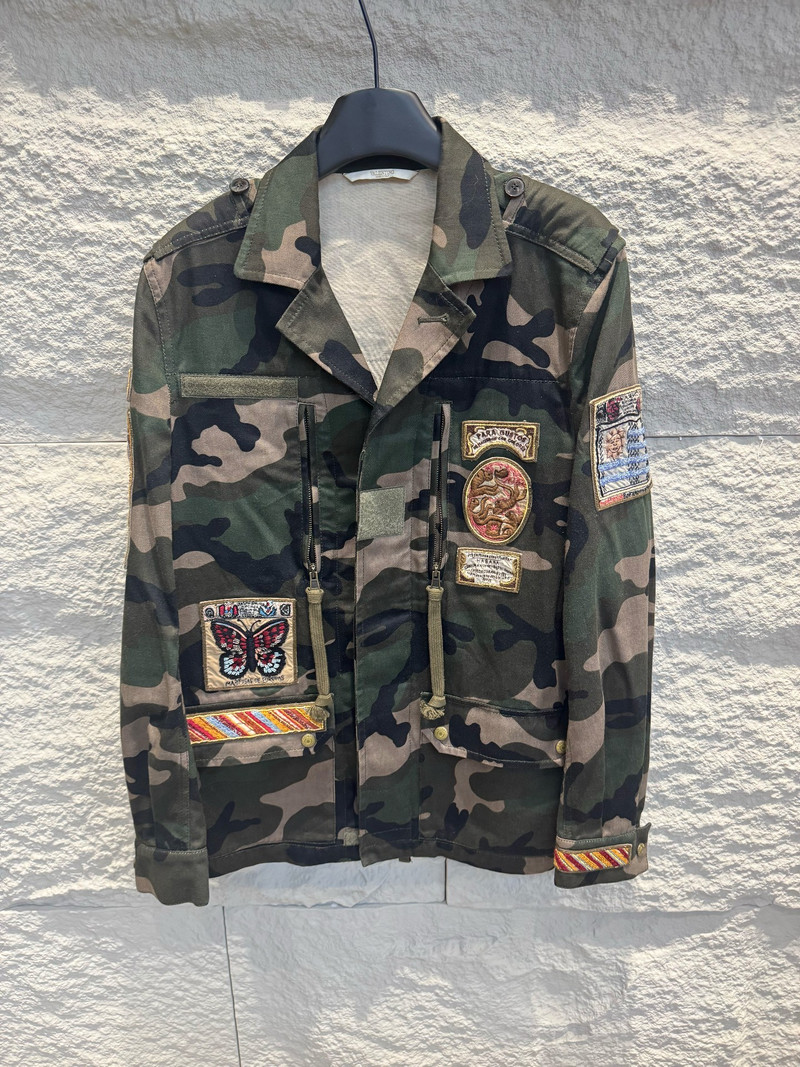 Valentino Camo Embroidered Patch Jacket - 1