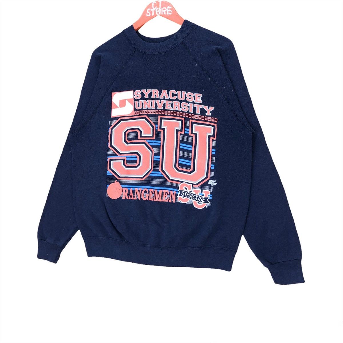 Ncaa - Vtg 90s Syracuse University Orangemen Fullprint Sweatshirt - 3