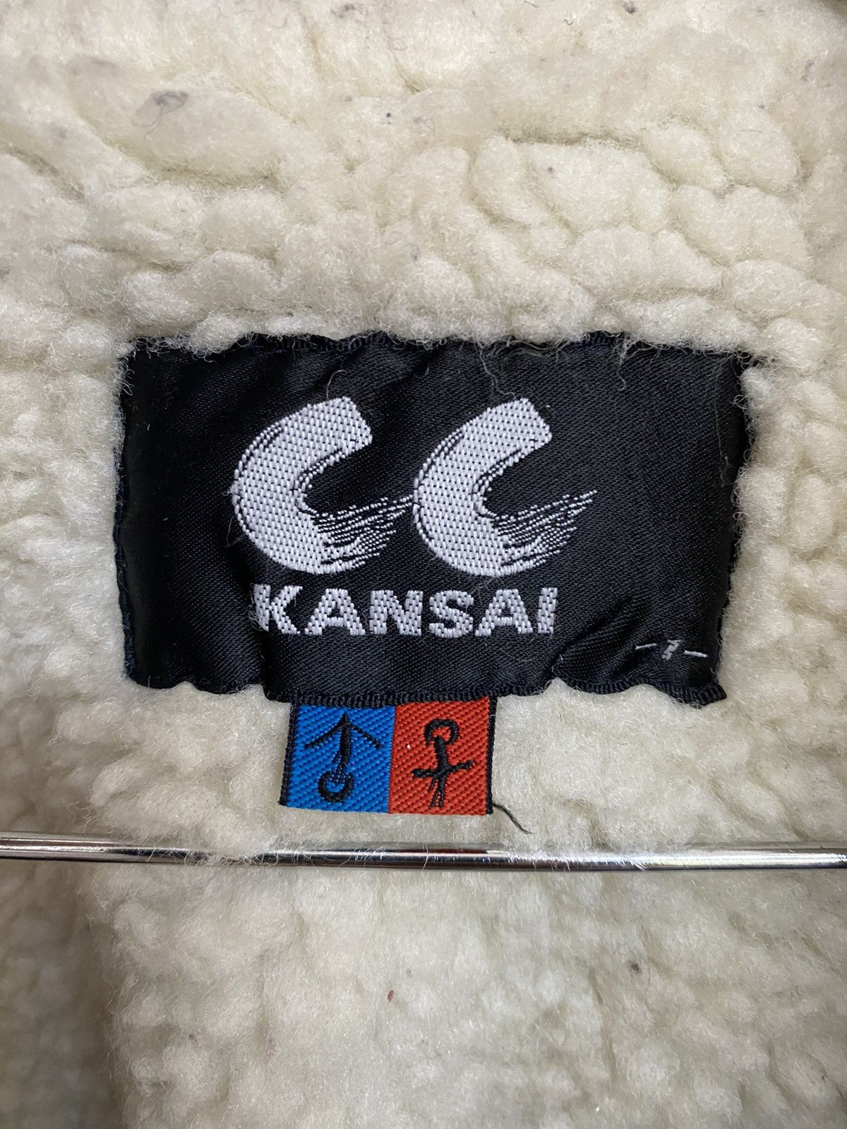 Vintage KANSAI CC Big Logo Long Jacket Sherpa - 7