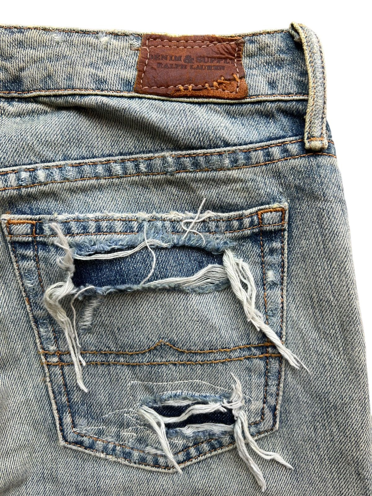 Ralph Lauren Rusty Ripped Distressed Denim Jeans 28x29 - 12
