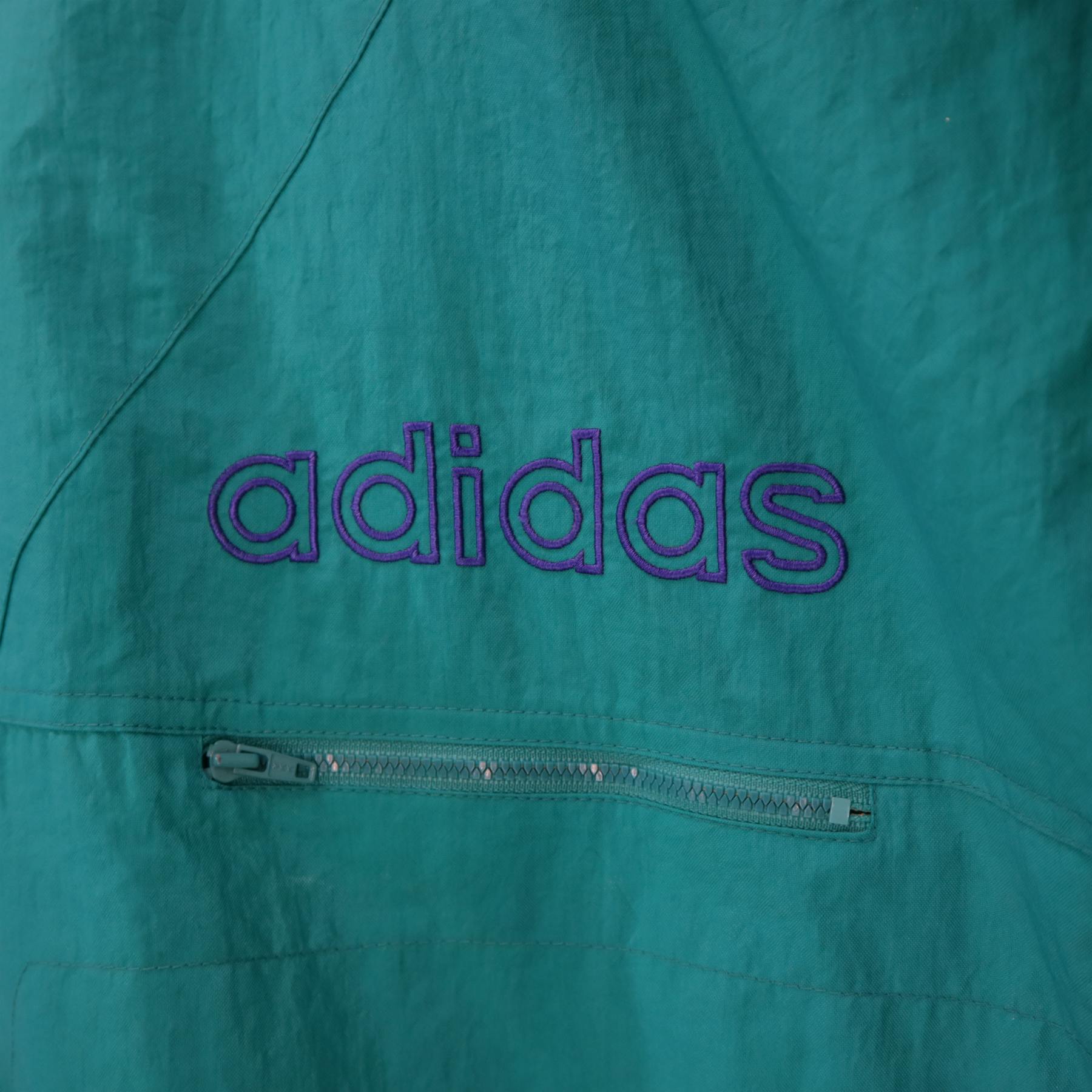 ADIDAS Big Logo Spellout Embroidered Coat Hoodie Quilted - 4