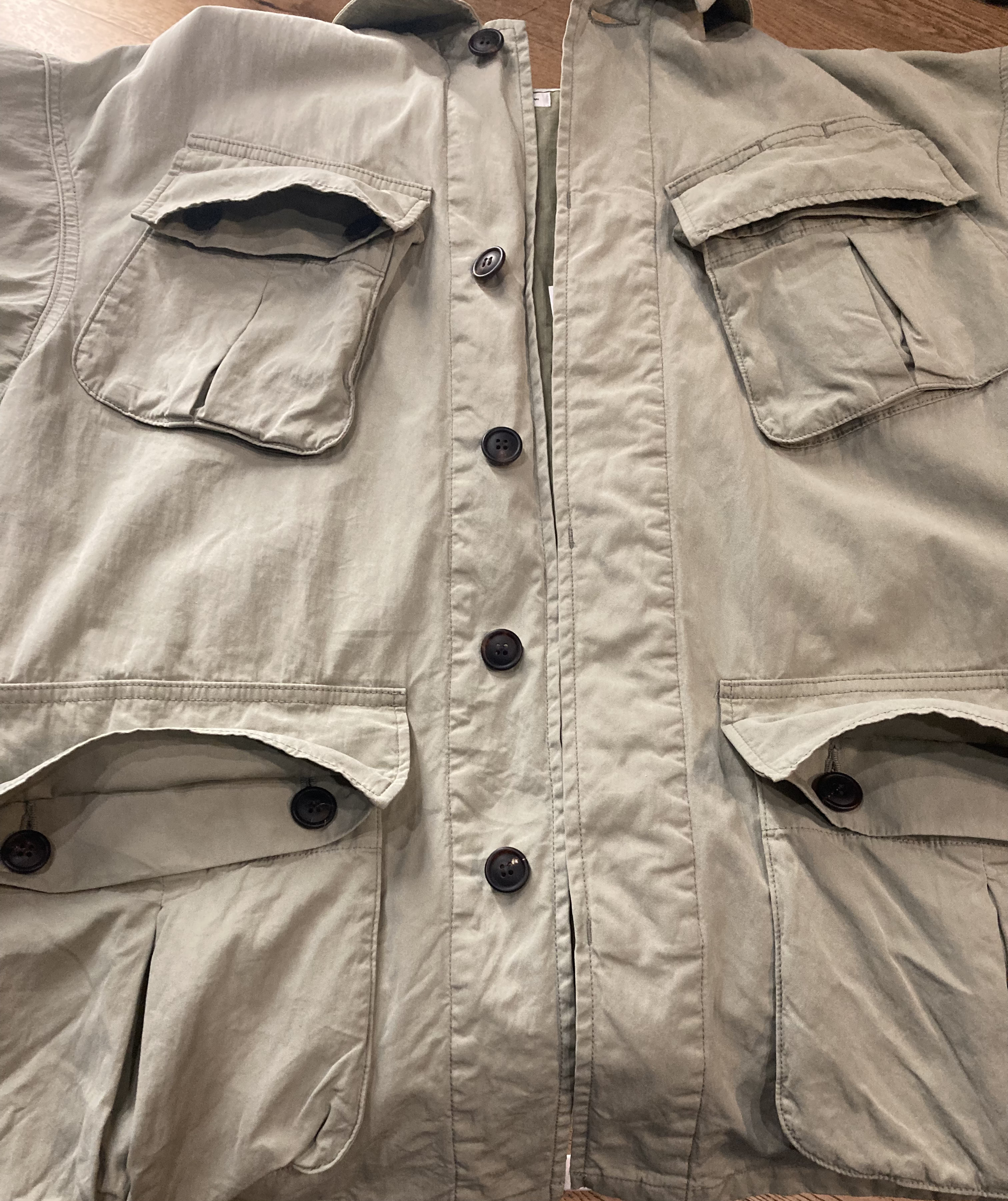 VISVIM TROPICAL COMBAT JKT LT.GRE SIZE 4