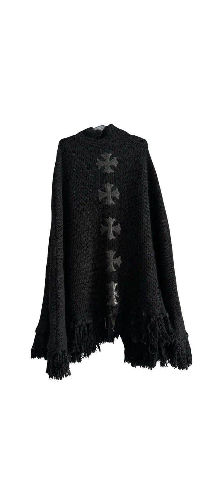 Leather Plus cross patch cloak cape - 1