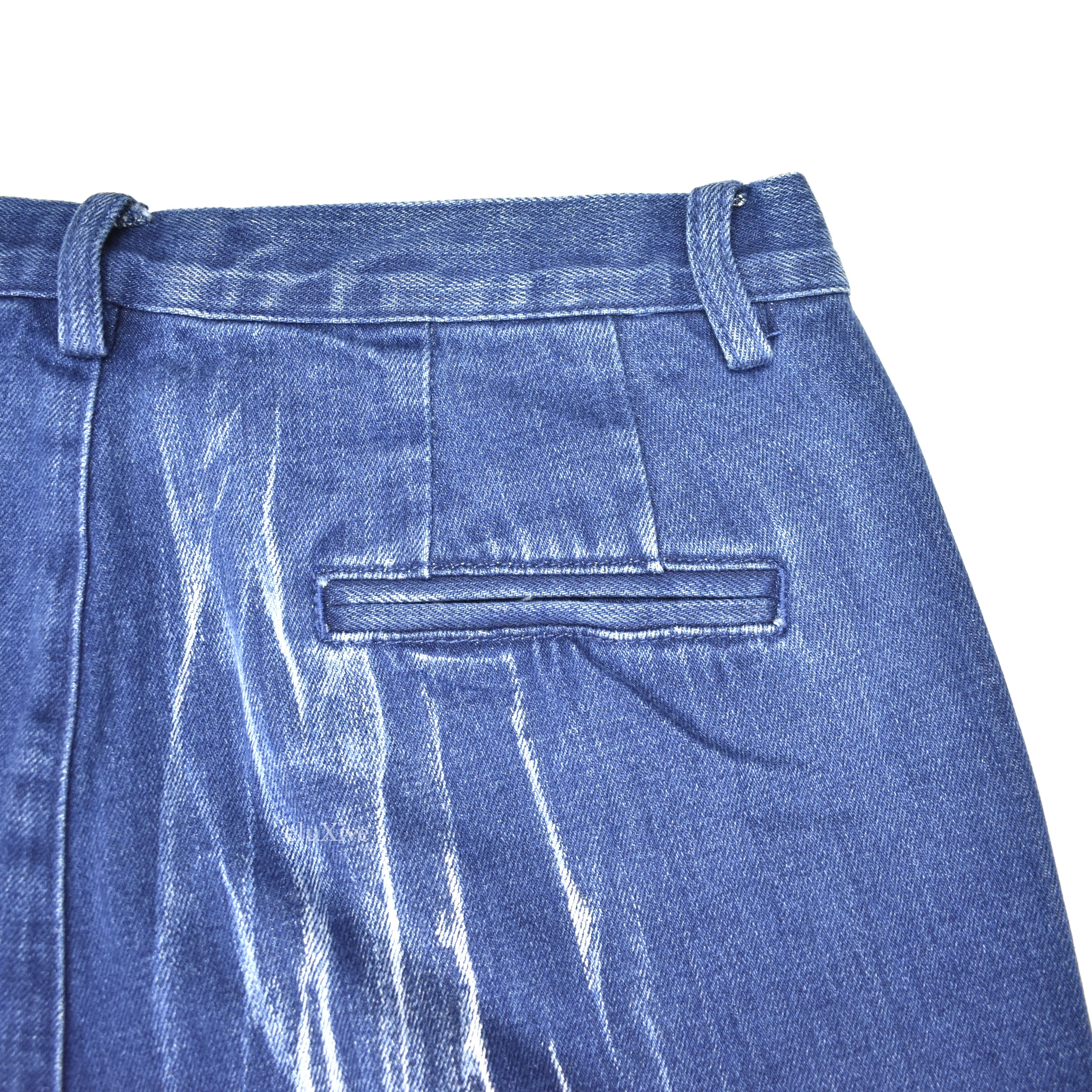 Xander Zhou Blue Spiral Effect Denim Jeans - 9