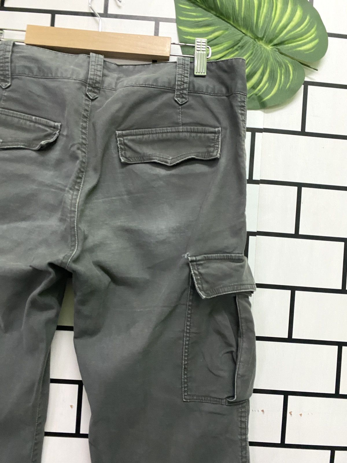 Distressed Denim - Japan Made GLOBAL WORK Cargo Tactical Multipocket Pants - 10