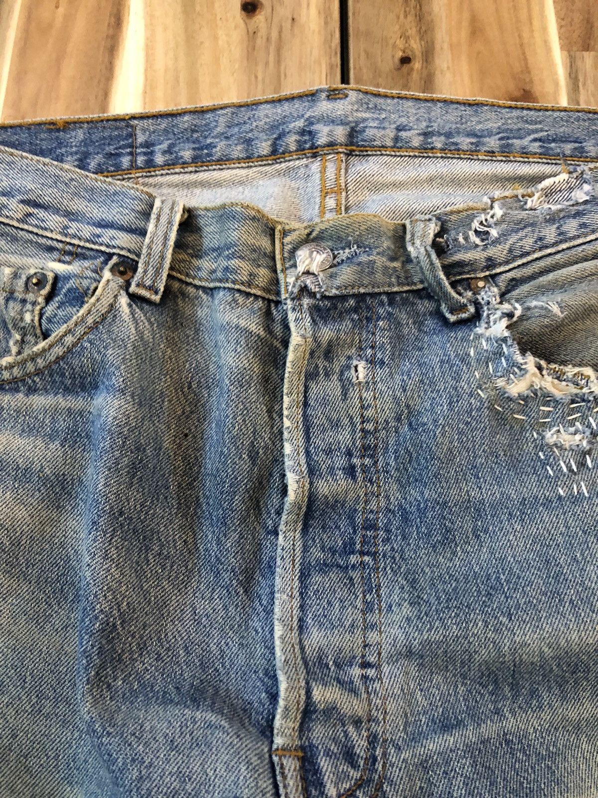 Vintage Levis 501 Button 524 Custom Denim Jeans - 10