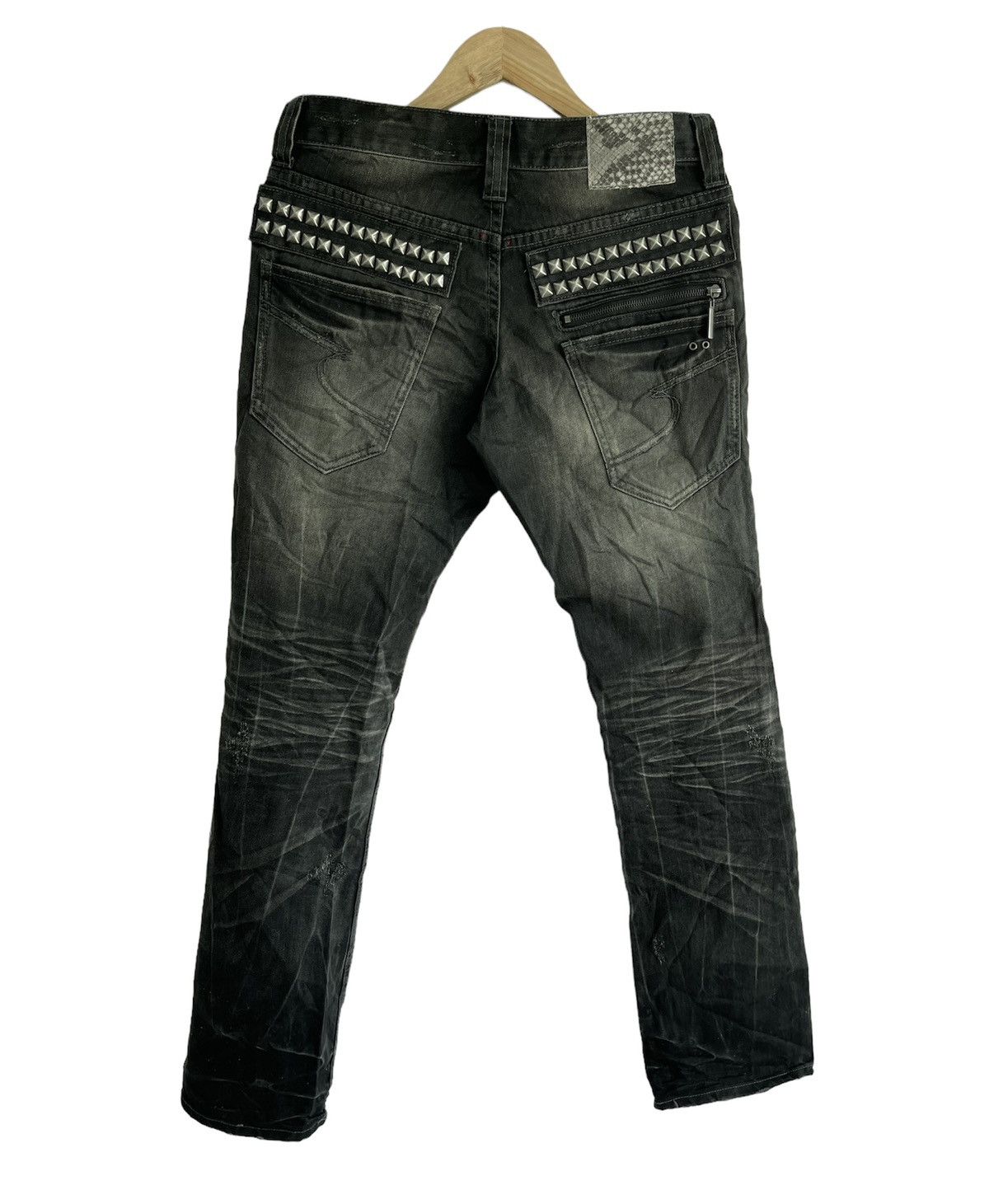 Japanese Brand - SEMANTIC DESIGN Punk Style Zipper Bootcut Flared Jeans - 2