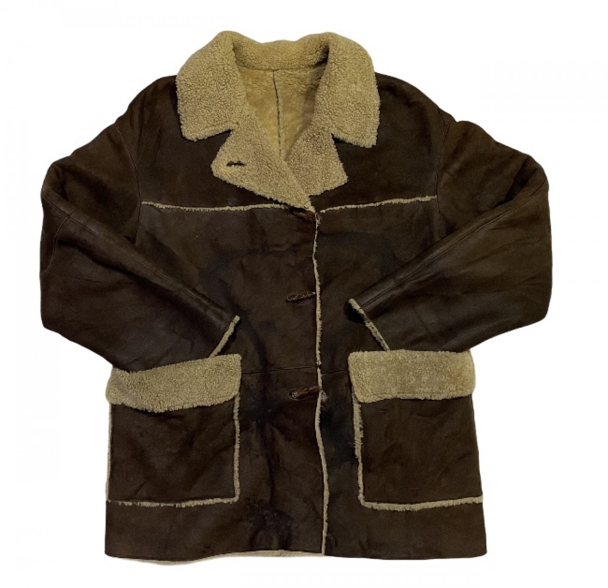 Italian Designers - Vintage Valencia Shearling Jacket Made in Italy - 7