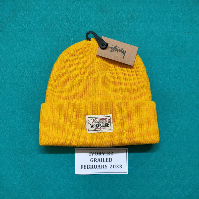 Vintage - Stussy WorkGear ⛑️CUFF Beane - 1