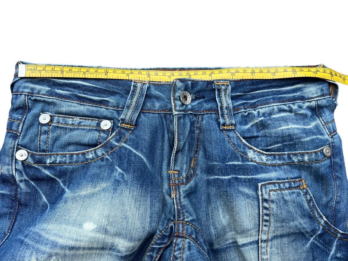 Hype - Drive Mud Wash Distressed Lowrise Denim Flare Jeans 28x32 - 10