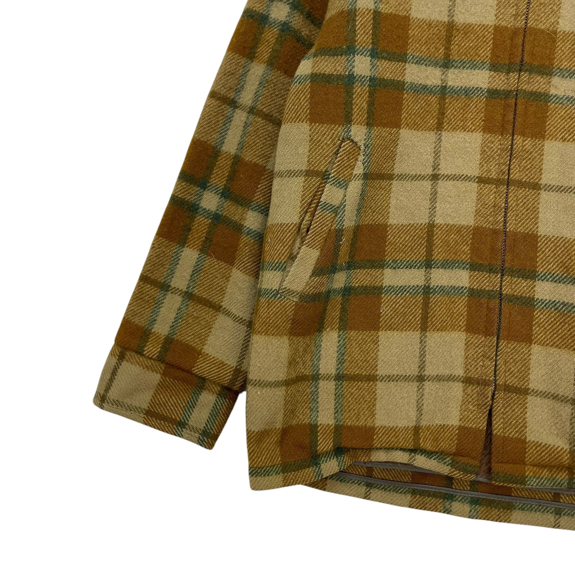 Vintage 60s Wool Rich Made In Usa Pure Wool Checked Warm Jacket - 7