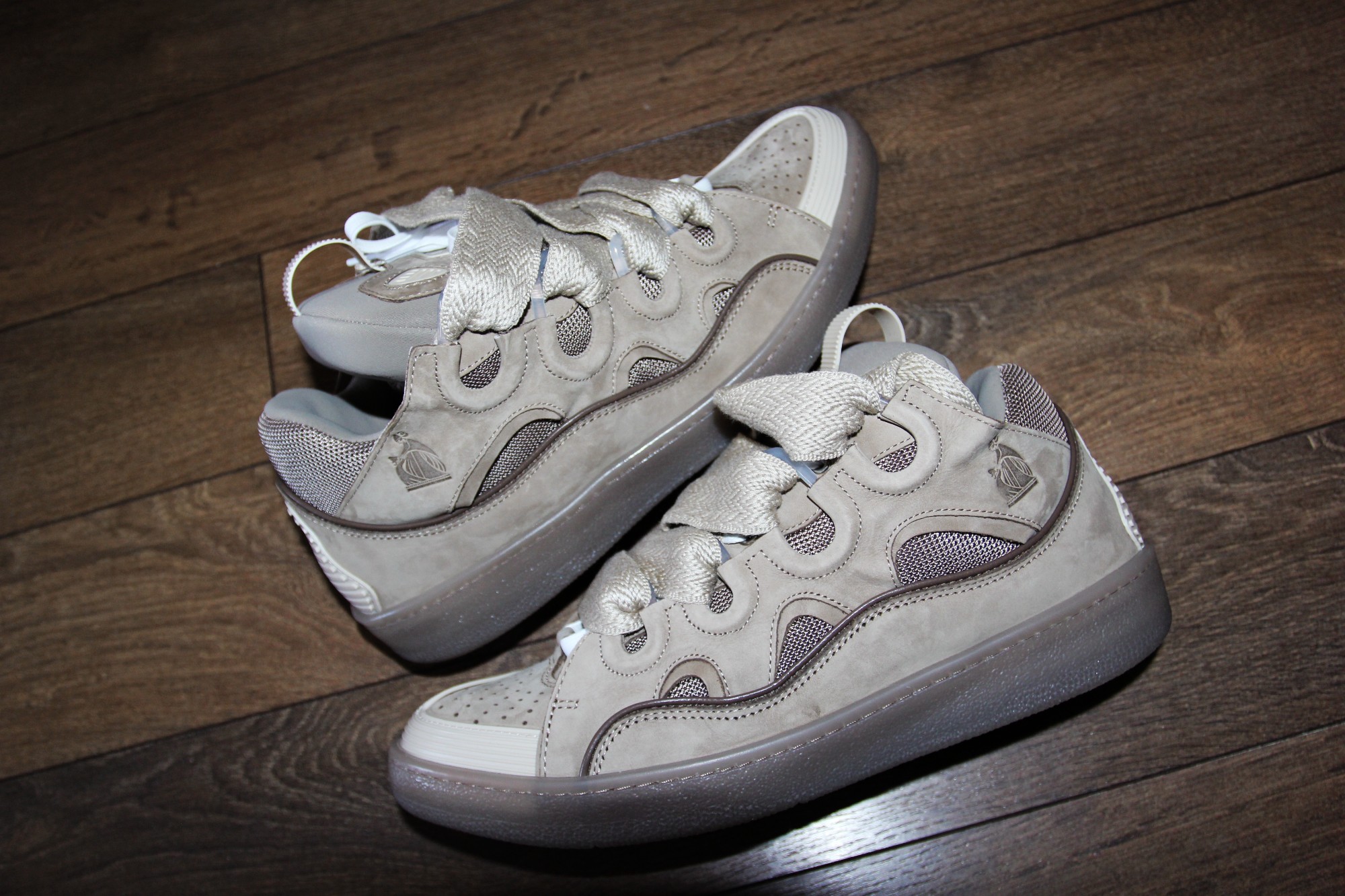 BNWT SS23 LANVIN CURB SNEAKERS TAUPE 44 - 4