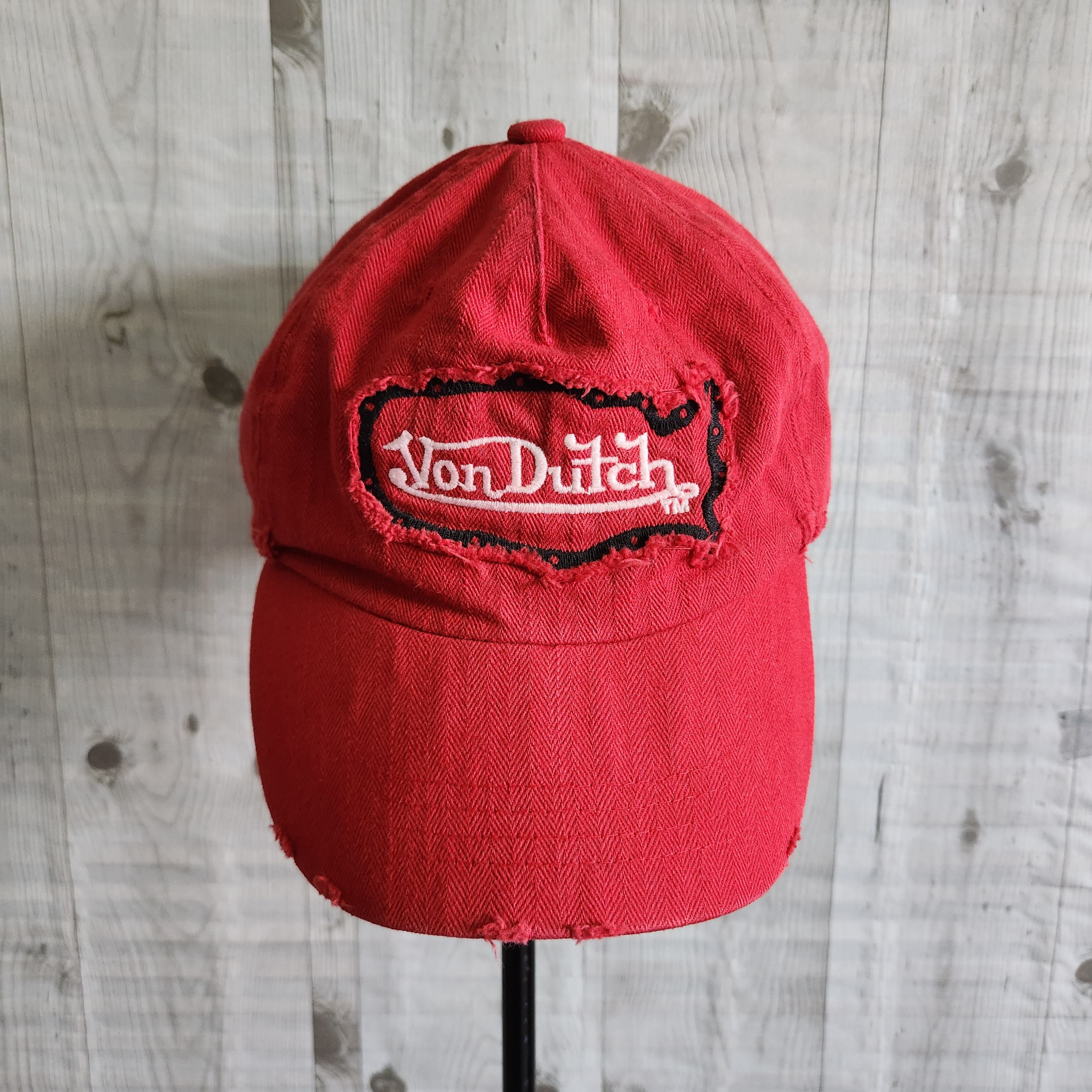 Vintage Von Dutch Kustommade Originals Cap Red In Color - 1