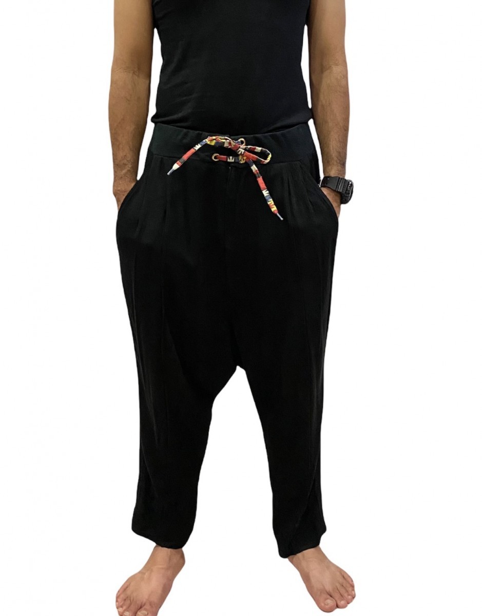Issey Miyake - Rayon Drop Crotch Pants - 1