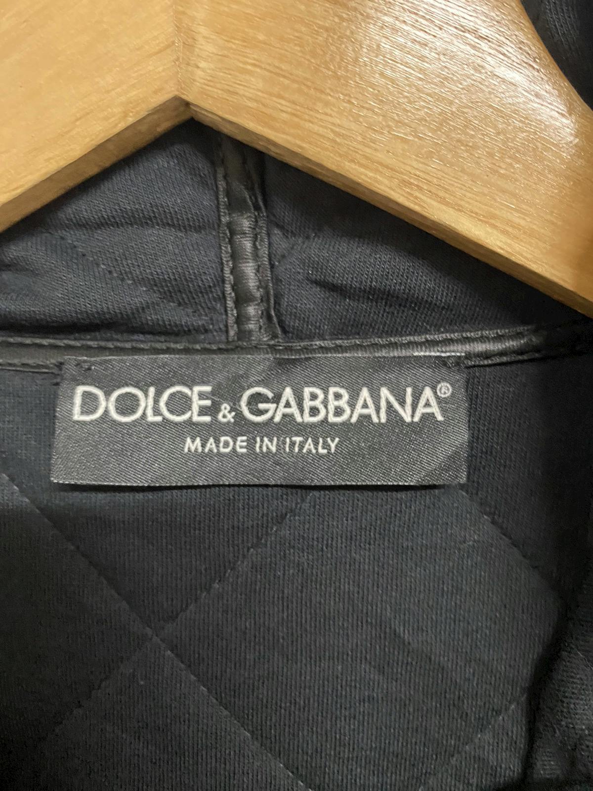 Dolce & Gabbana D&G Black Quilted Zipper Hoodie Jacket - 8