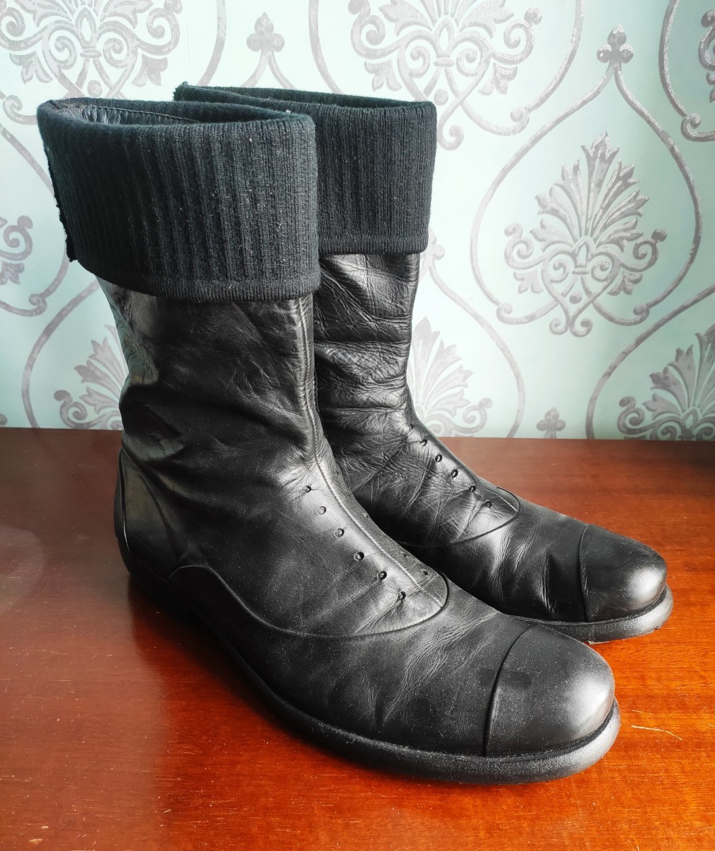 RARE! Sock asymmetrical boots.Like GUIDI or Yohji Yamamoto - 3