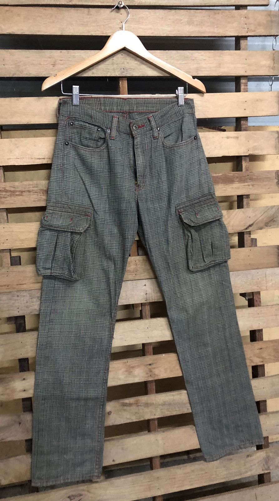 Vintage Levi’s 505 Tartan Cargo Denim Jeans - 3