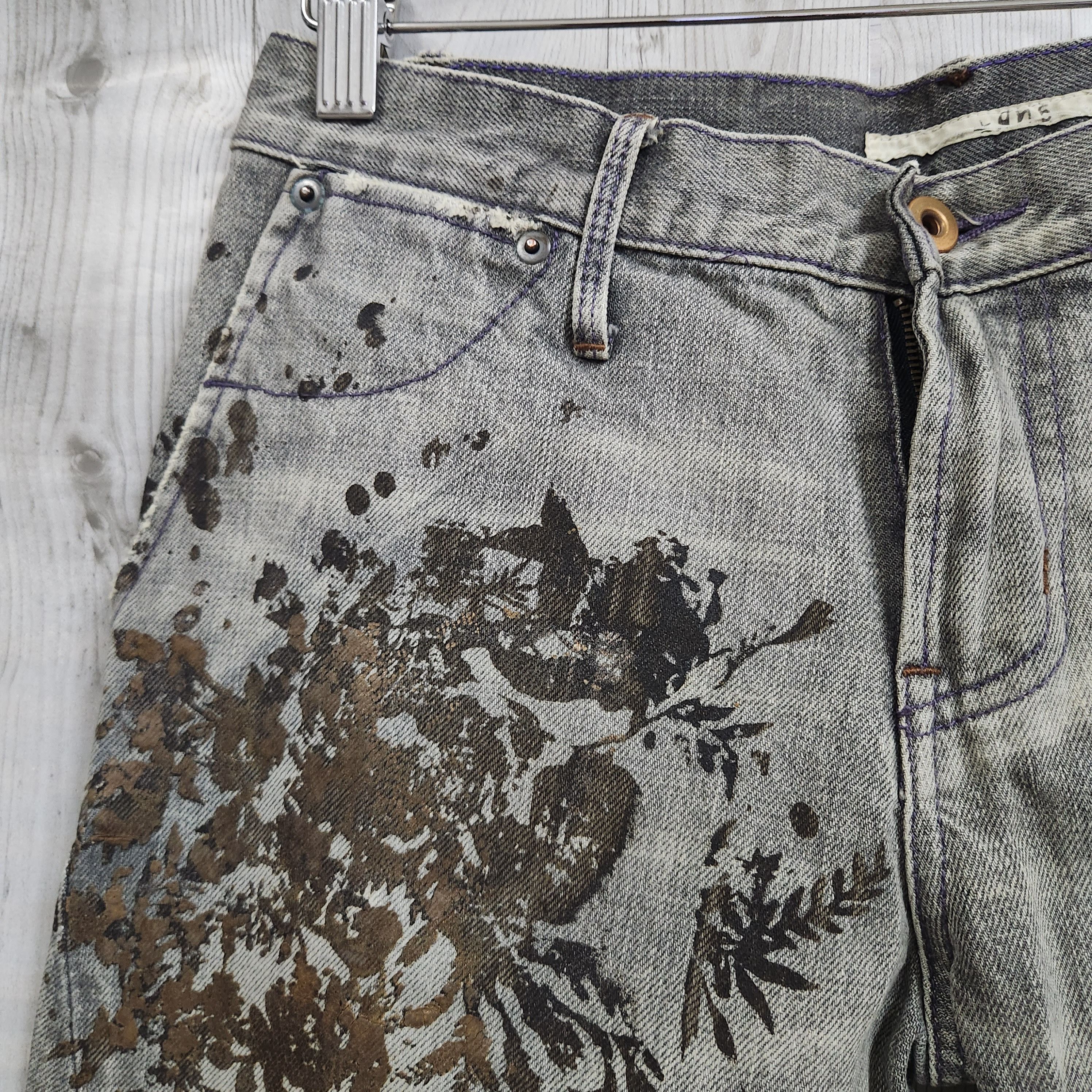 Japanese Brand - Vintage RNA Arts Splattered Denim Jeans Japan - 17