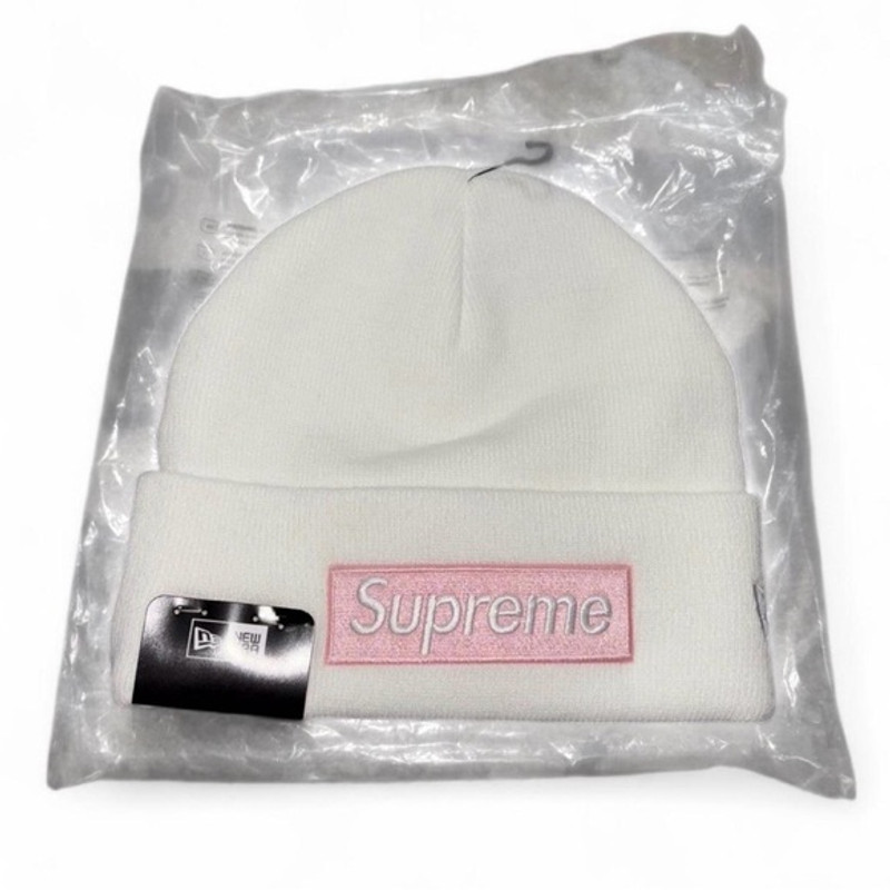 Supreme Beanie FW25 White/Pink - 1