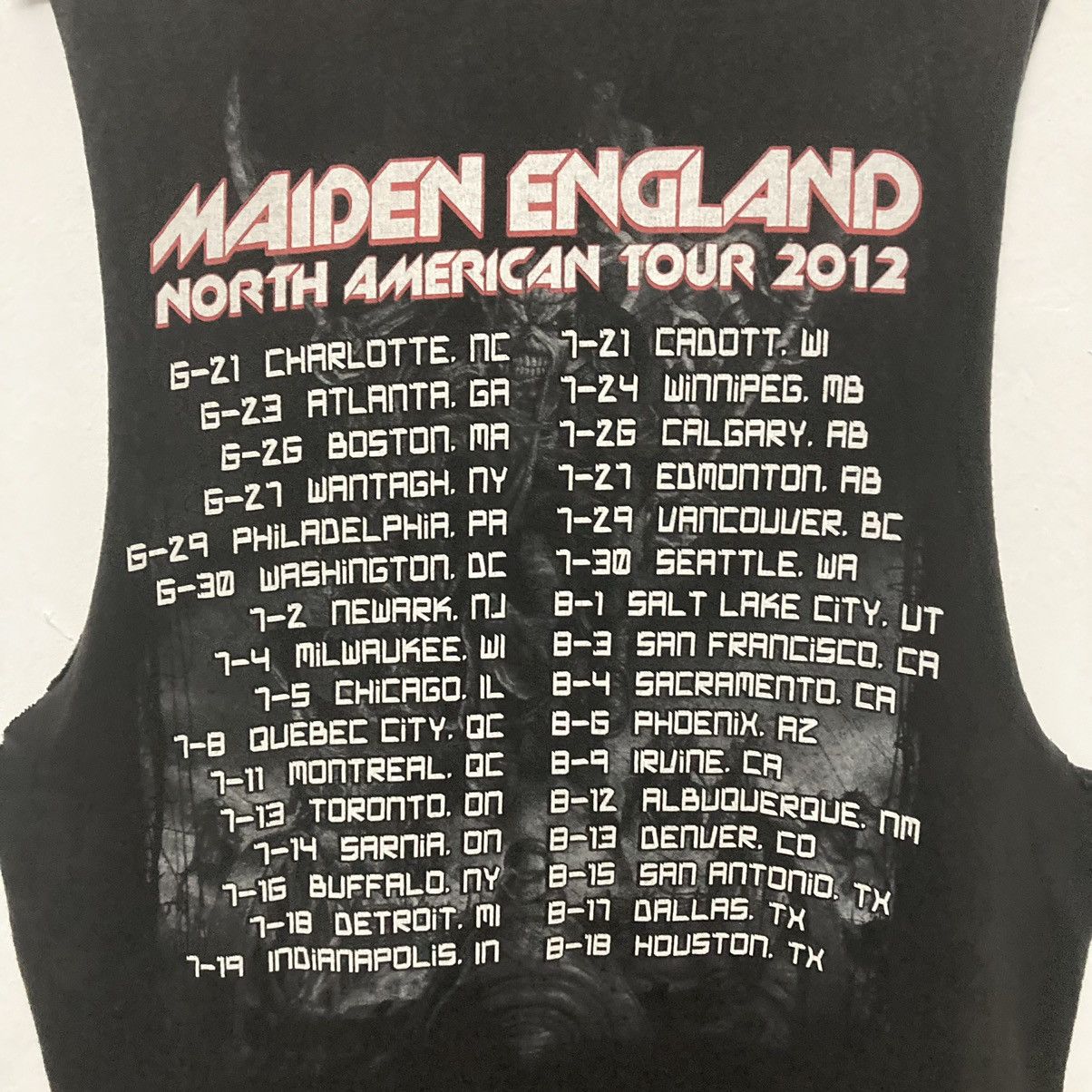 Iron Maiden North American Tour 2012 Sleeveless Shirt - 6