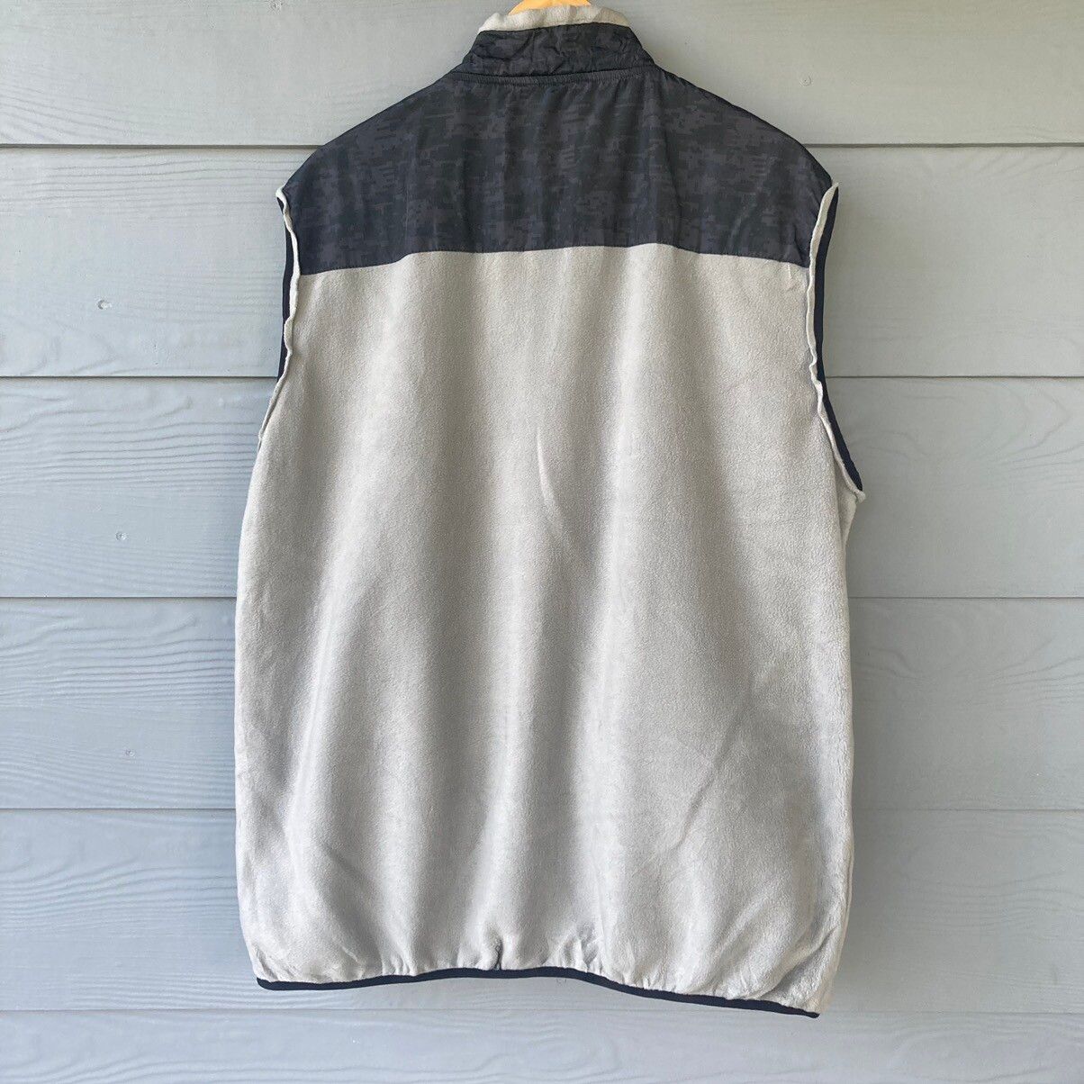 Vintage Hangten Gray Fleece Full Zip Sleeveless - 5