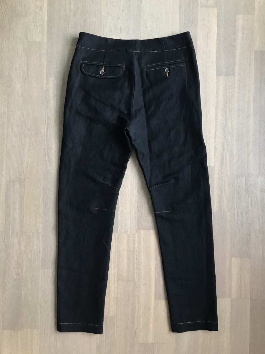 Contrast Stitch Tapered Pants - 5