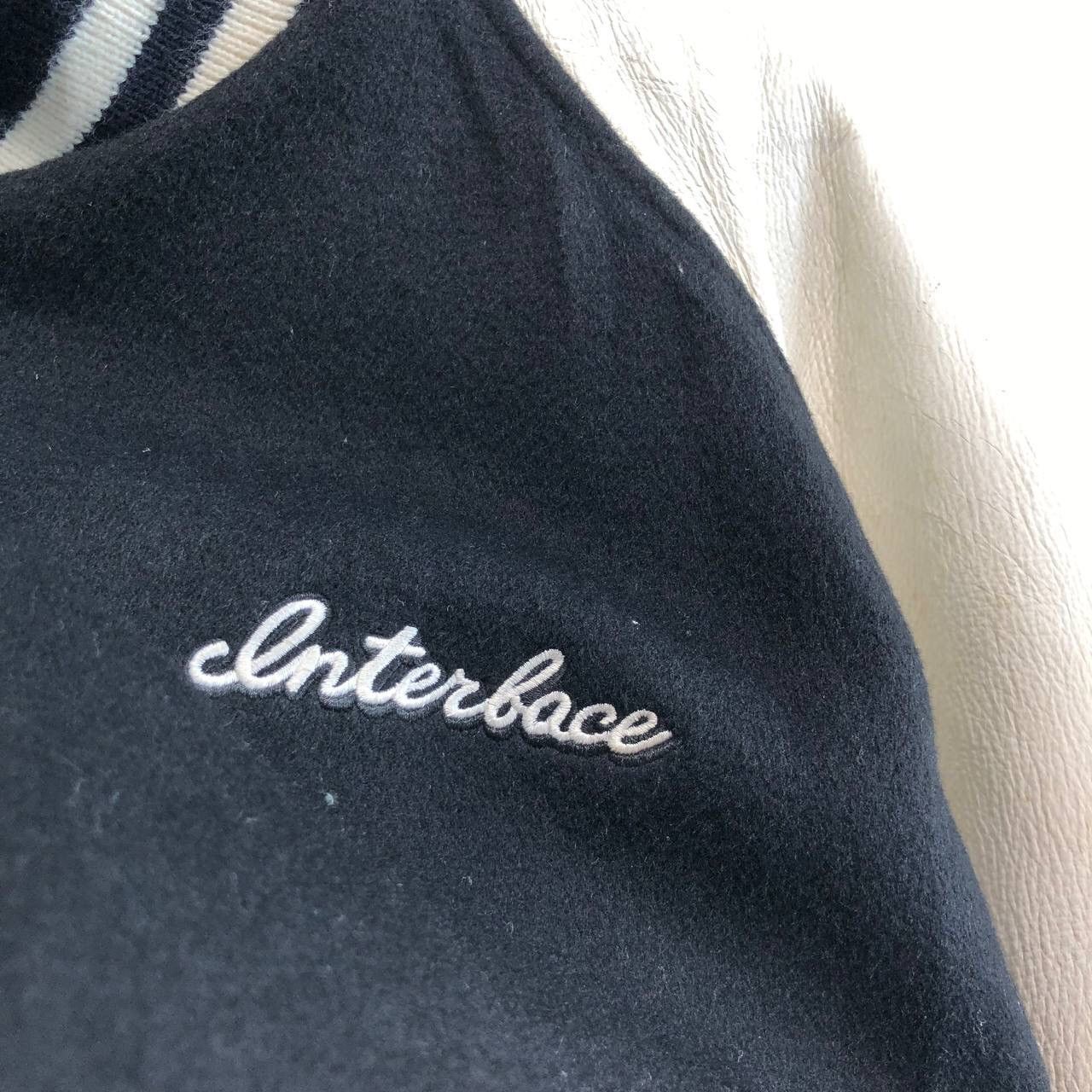 Vintage - Interface Clan Black Big Logo Varsity Jacket - 5