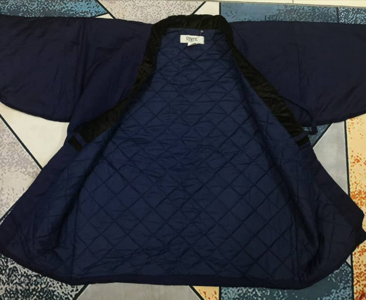 Indigo - Japanese Kimono Hanten - 2