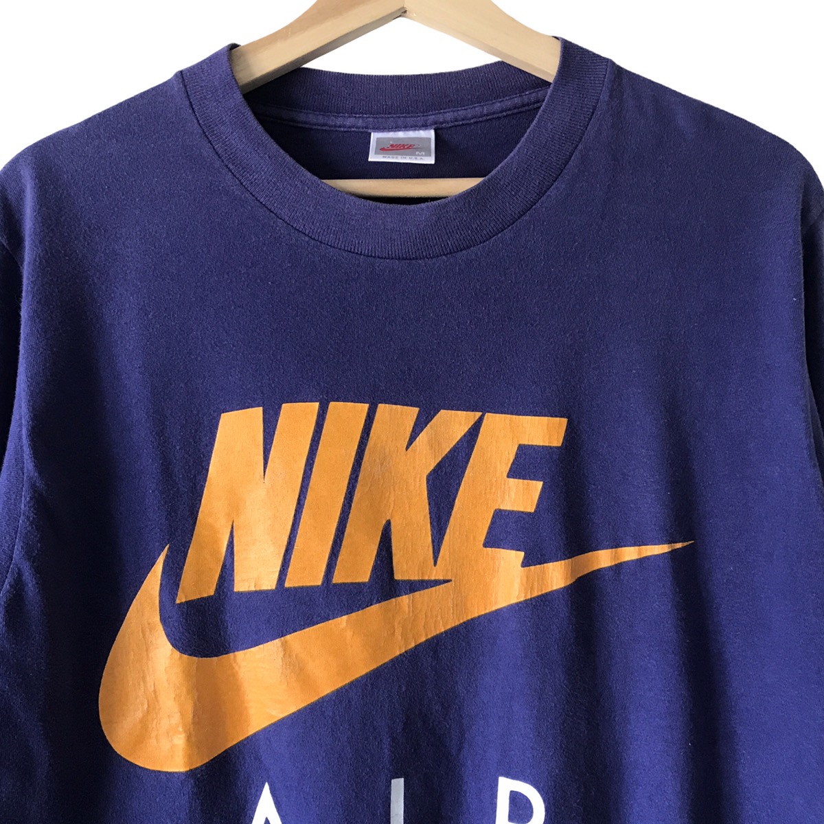 Authentic Vintage 1990s Nike Grey Tag Swoosh Big Logo Tee - 3