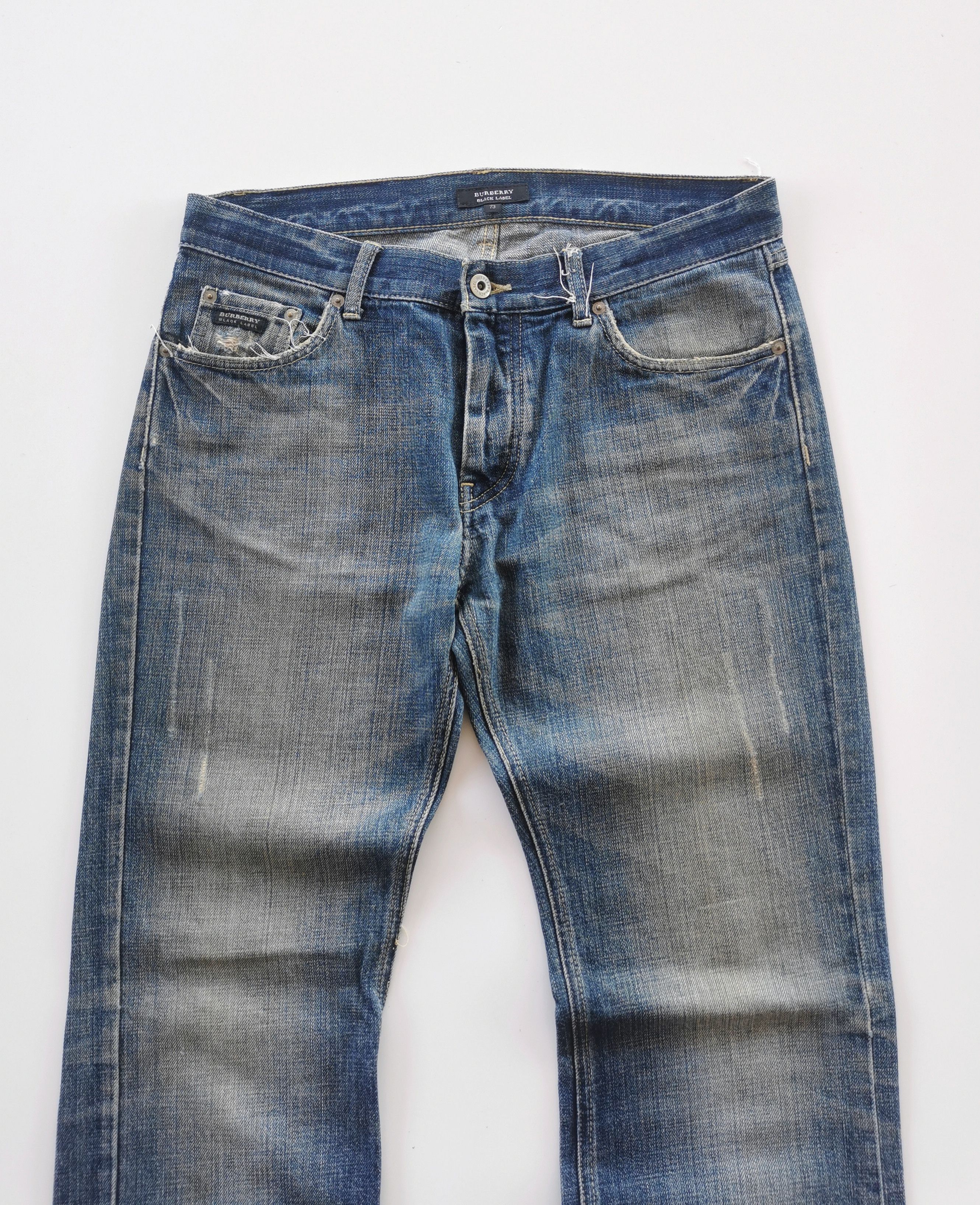 Burberry Slim Straight Distressed Jeans - 7