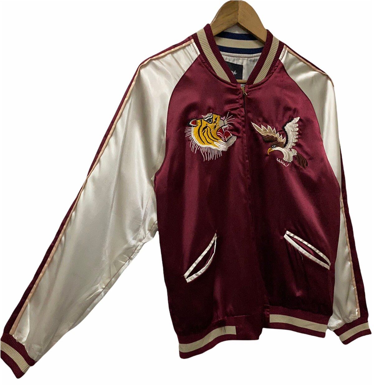 Japanese Brand - 🔥Vintage Japan Sukajan Eagle Hawk Souvenir Jacket - 4