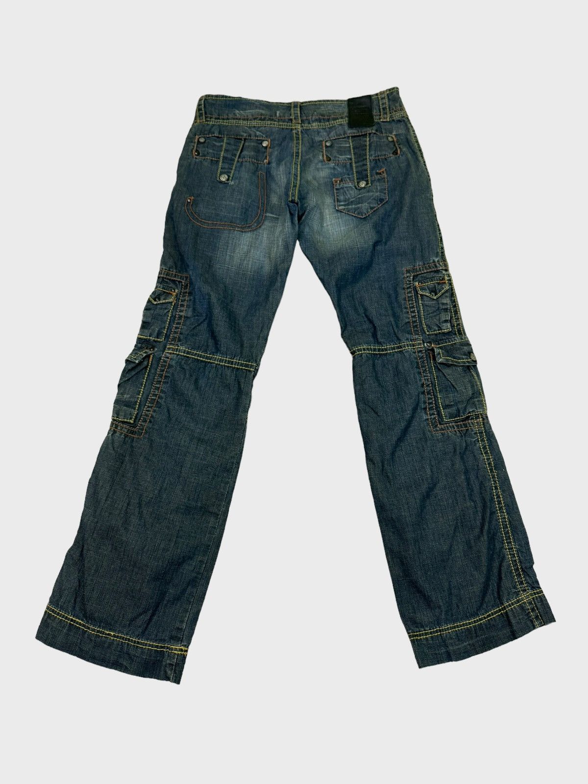 Japanese Brand - EVOLUTION CARGO MULTIPOCKET DISTRESSED DENIM - 2