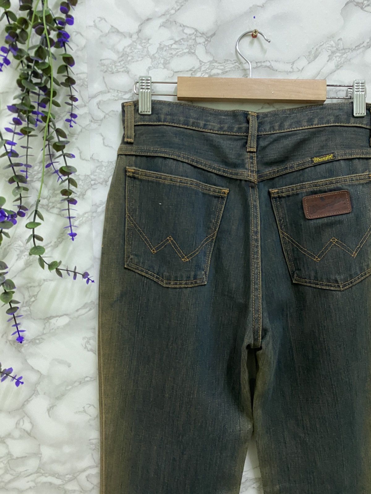 VINTAGE WRANGLER SUN FADED FLARED BOOTCUT DENIM - 9