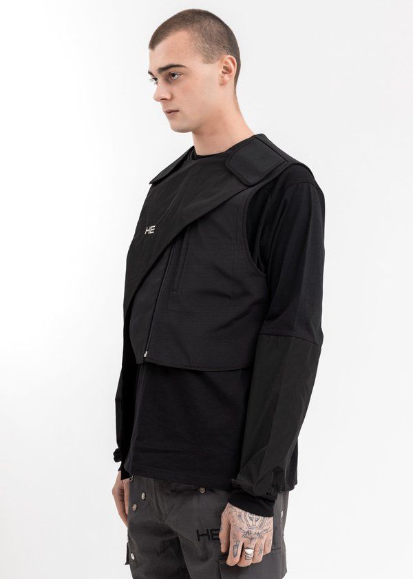 Heliot Hemil Long Sleeve Shirt with Technical Layered Vest - 2