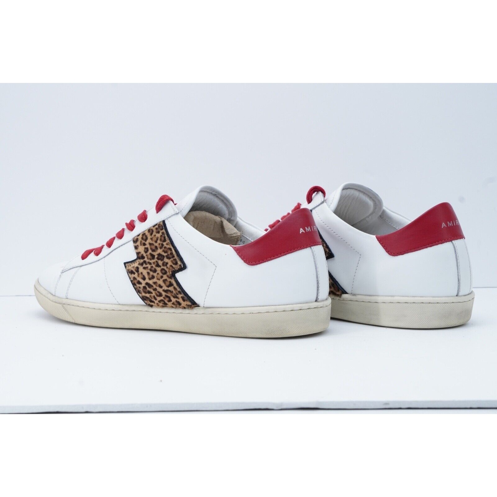Amiri White Leopard Viper Low Sneakers Shoes Men's 44 / US 1 - 7