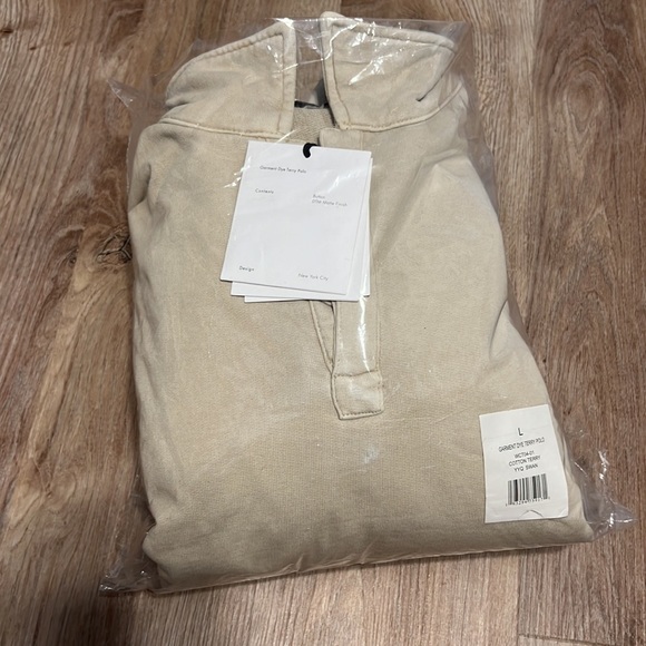 Onia Garment Dye Terry Jogger + Polo in Swan - 14