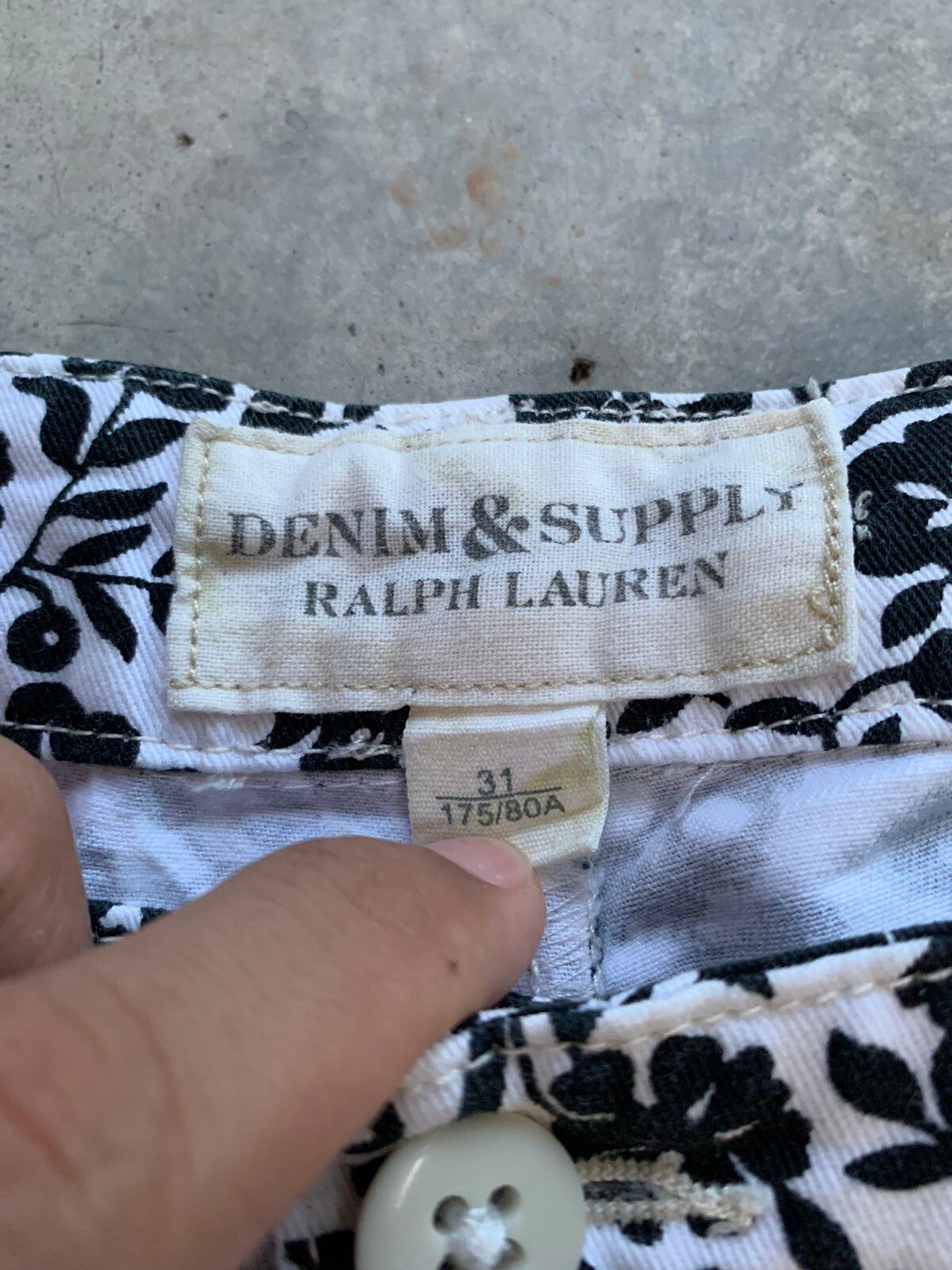 Ralph lauren Skull flora full printed short jeans denim - 5