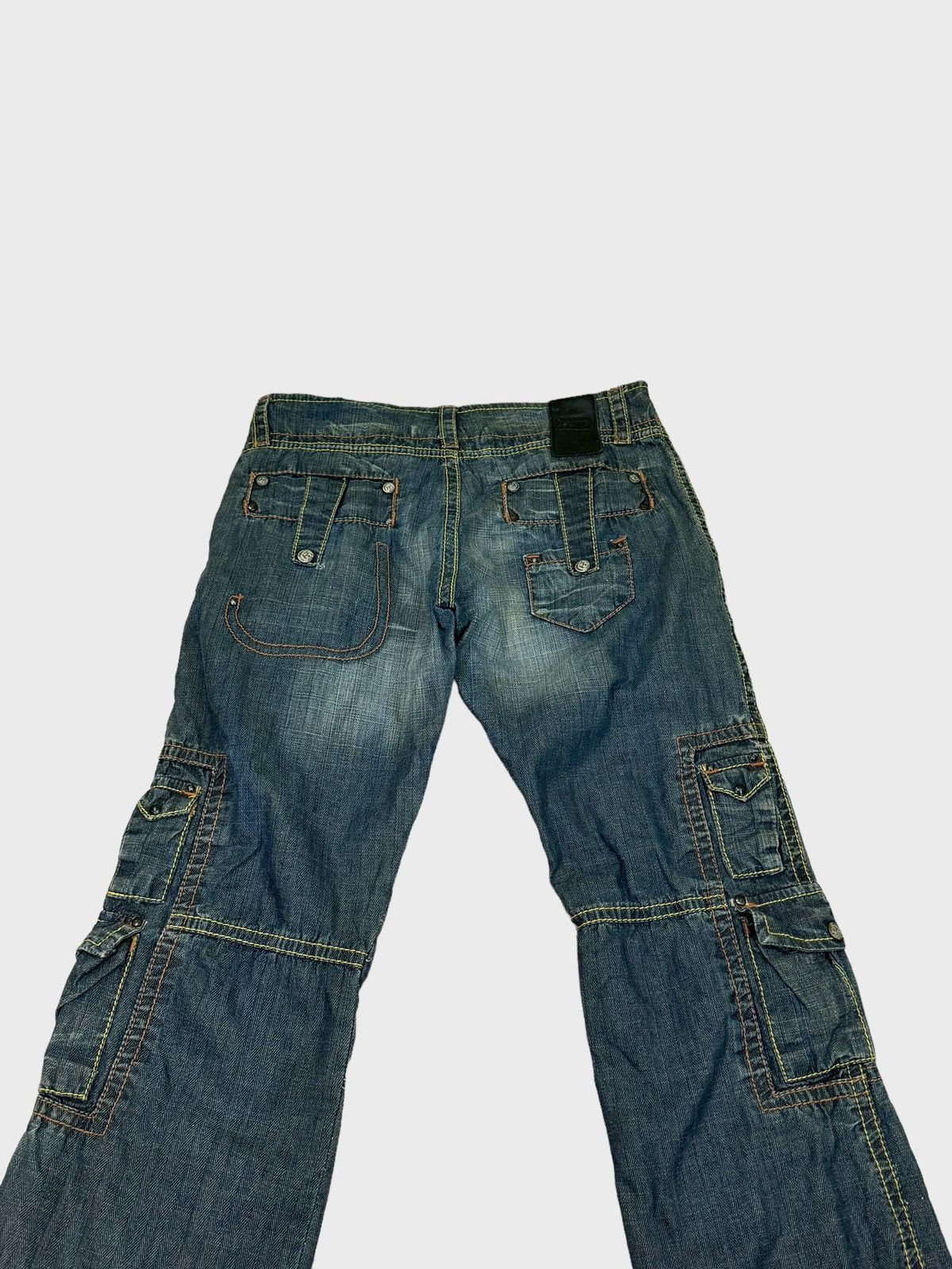 Japanese Brand - EVOLUTION CARGO MULTIPOCKET DISTRESSED DENIM - 9