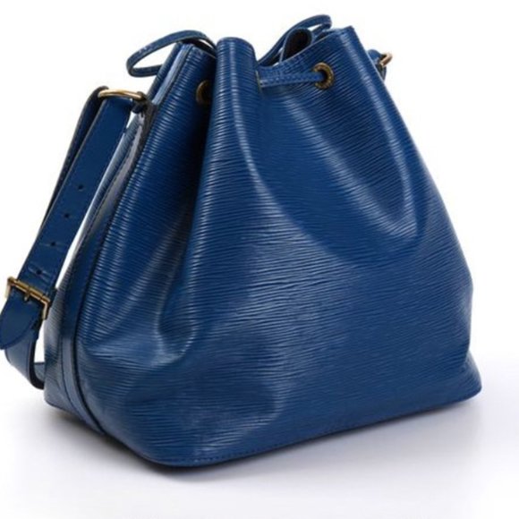 BEAUTIFUL Authentic Louis Vuitton Vintage Epi Petit Noe Shoulder Bag Toledo Blue - 2