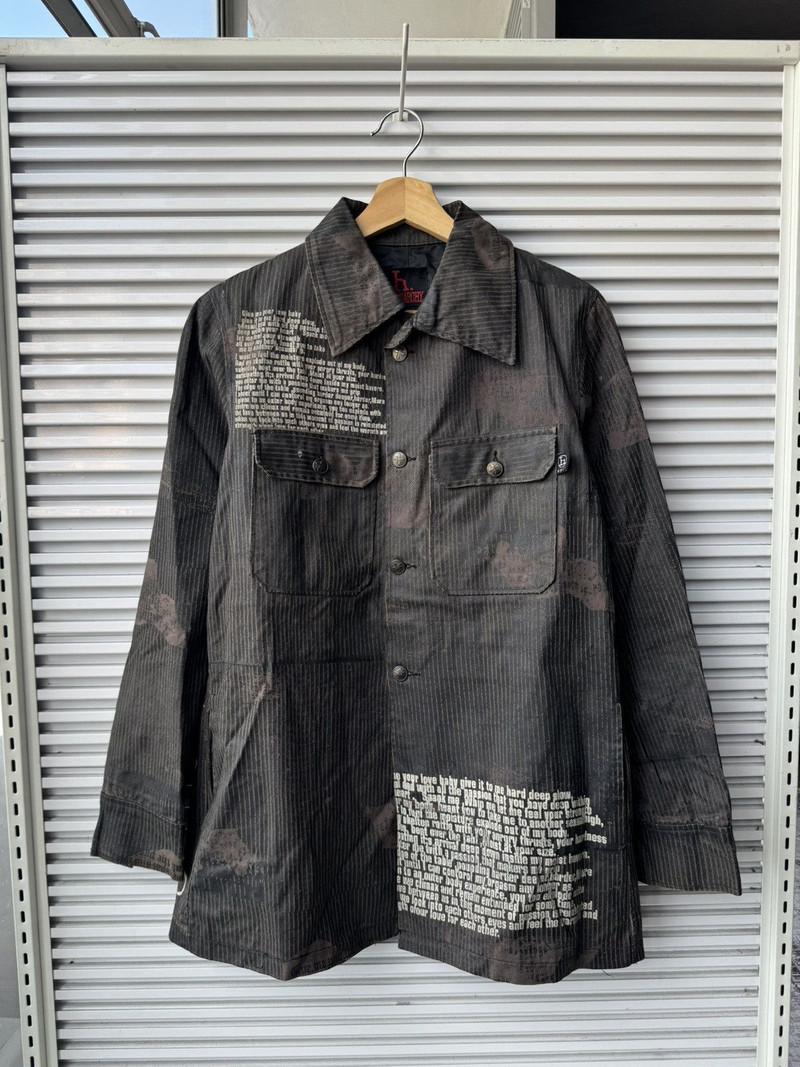 Japanese Brand - Hato Anarchy Wax Punk Riot Poem Blazer Jacket - 1