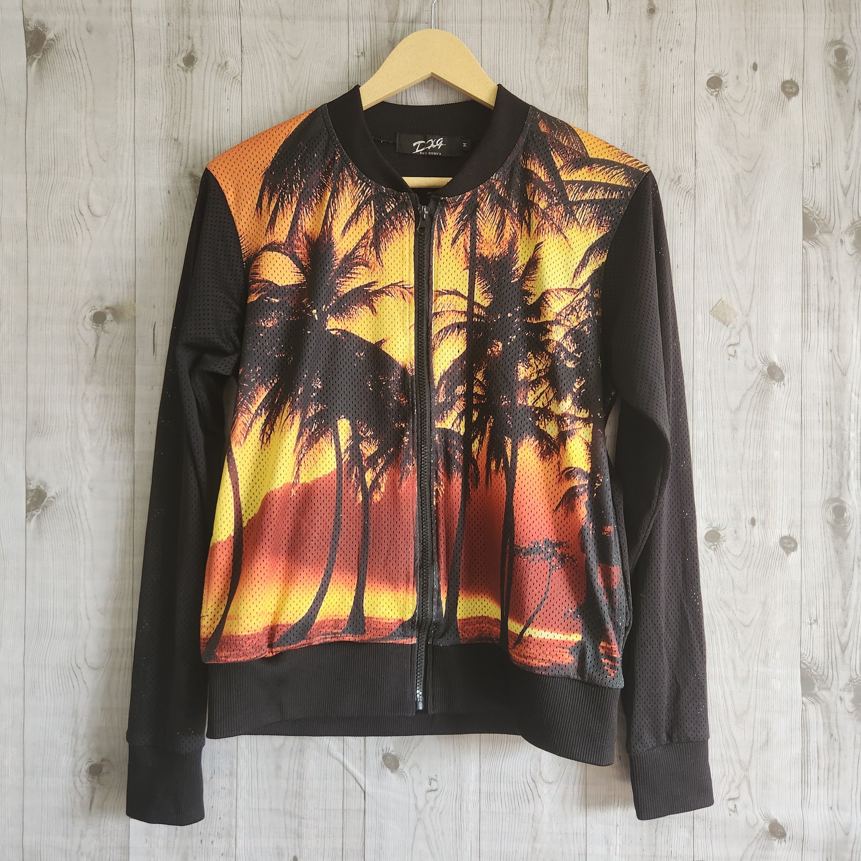 Japanese Brand - Steal Mesh Jacket With Coconut Beach Printed - 1