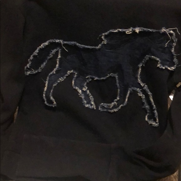 See by Chloe denim horse appliqué Sweatshirt. - 6