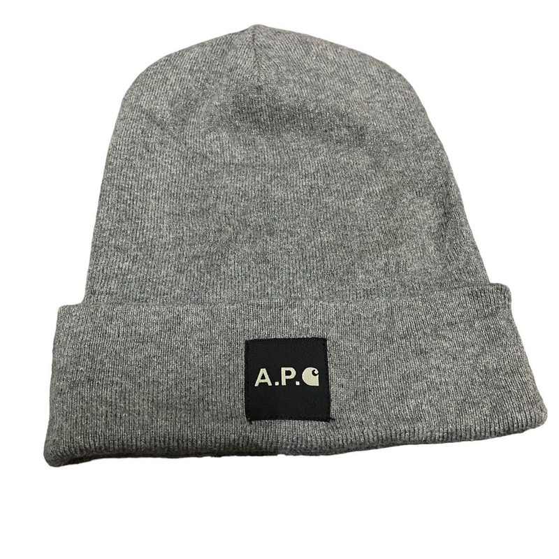 Vintage APC X Carhartt Baenie Hat Grey Colour - 1