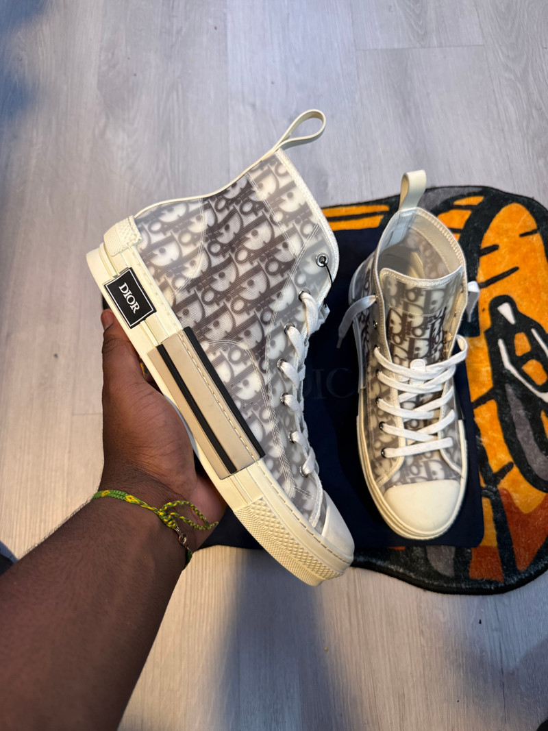 Dior B23 High-Top – White & Black Dior Oblique (EU 47 / US 14) - 1
